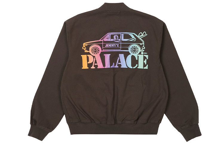 Order PALACE x Jimmy Z 2022春夏字母棒球夹克 棕色 秋季系列 P22JZJK001