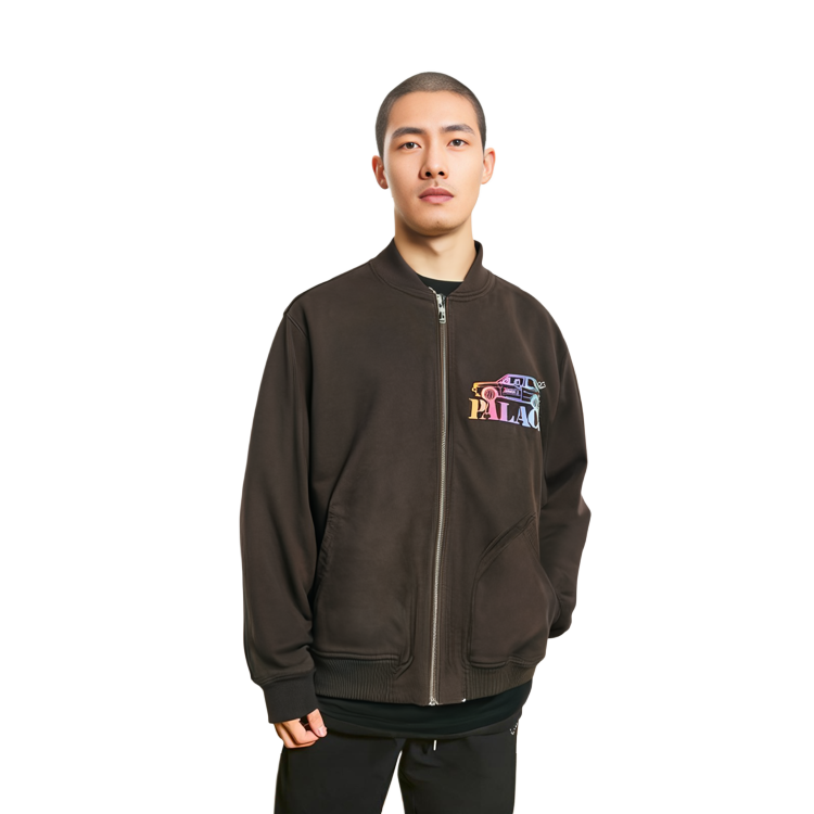 Shop PALACE x Jimmy Z 2022春夏字母棒球夹克 棕色 秋季系列 P22JZJK001