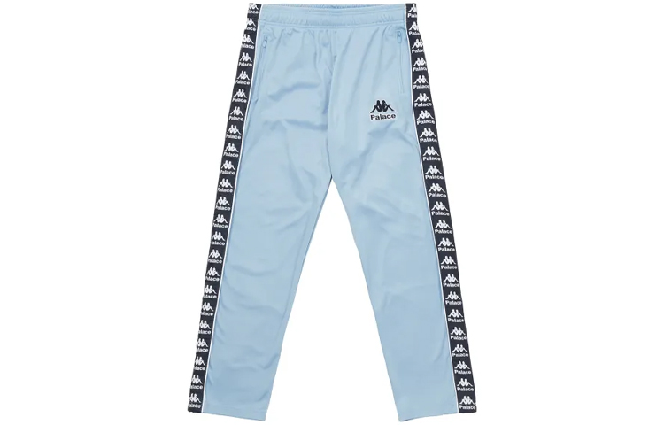 PALACE x Kappa Blue Track Pants with Side Stripes and Logo Print Unisex. P21KPJG002