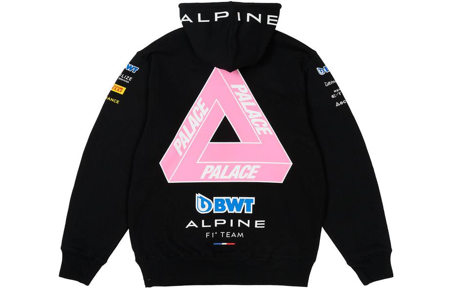 PALACE x Kappa x F1 FW23 Black Hoodie Unisex with Triangle Logo. 331R26W005