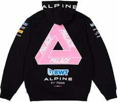 Order Hoodie Unisex Hitam PALACE x Kappa x F1 FW23 dengan Logo Segitiga. 331R26W005
