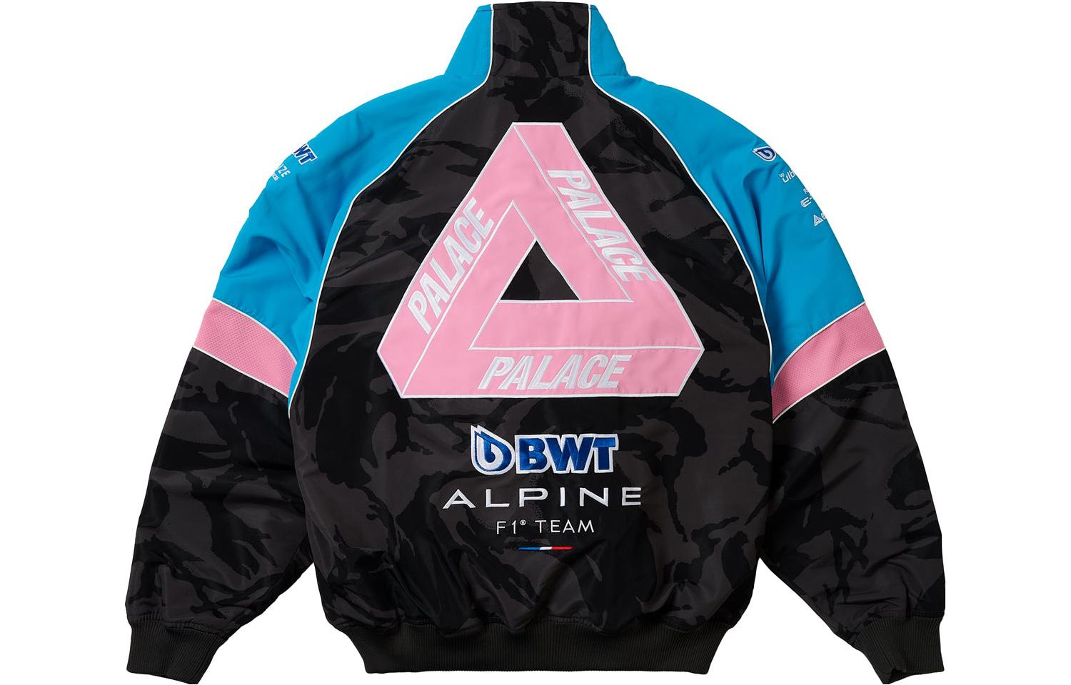 Order PALACE x Kappa x F1 FW23迷彩Logo拉链外套 男女款 黑色 331R25WA03