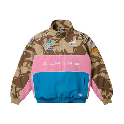 PALACE Kappa F1 FW23 Camo Triangle Logo Zip Jacket Brown Unisex. 381U5EWA02