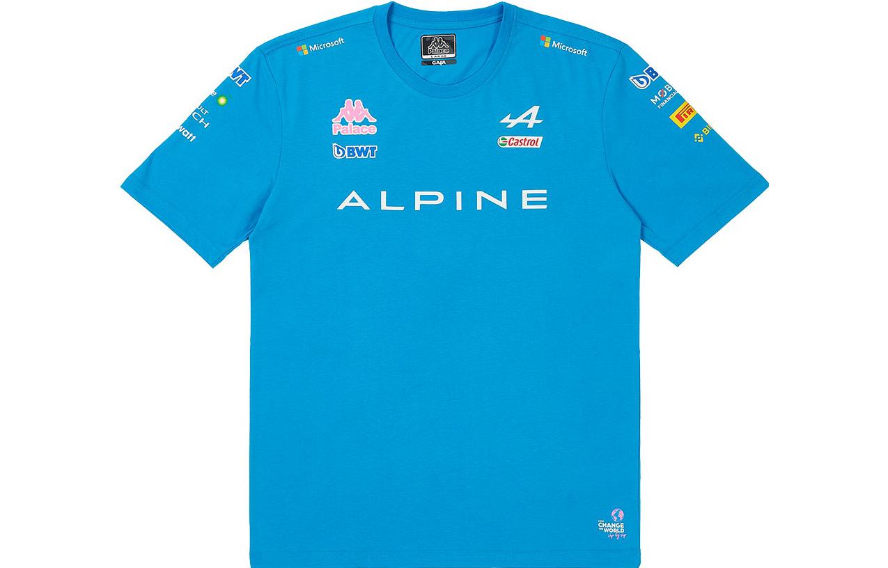 Lookbook Kaos Crewneck Unisex PALACE x Kappa x F1 FW23 Triangle Logo Biru. 331R8DWXN4