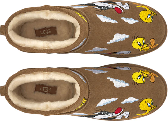 Palace联名Looney Tunes x UGG经典超短靴‘栗色’ 1181891-CHE Purchase Palace联名Looney Tunes x UGG经典超短靴‘栗色’ 1181891-CHE
