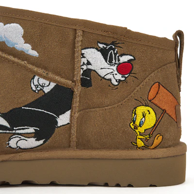 Palace联名Looney Tunes x UGG经典超短靴‘栗色’ 1181891-CHE Sizing Palace联名Looney Tunes x UGG经典超短靴‘栗色’ 1181891-CHE