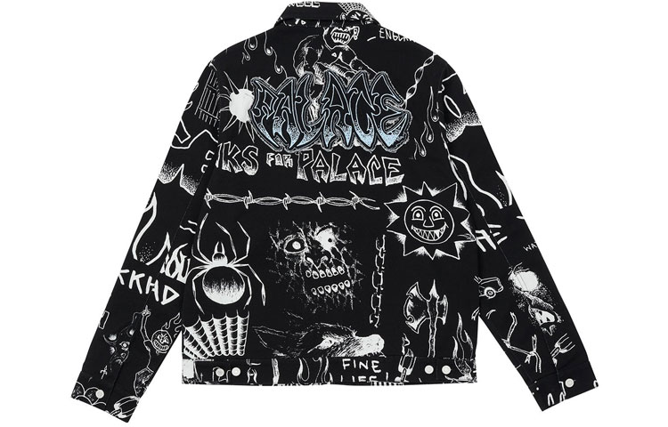 Order Palace x Lotties Floral Hand-Drawn Jacket Unisex Black. P20JK002