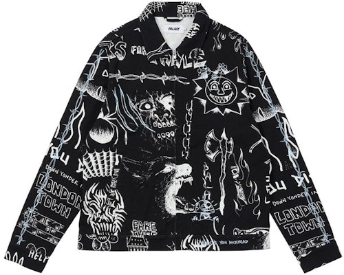 Palace x Lotties Floral Hand-Drawn Jacket Unisex Black. P20JK002 Lookbook Palace x Lotties Floral Hand-Drawn Jacket Unisex Black. P20JK002