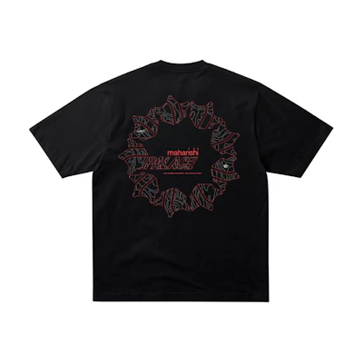 PALACE Maharishi Black Logo Graphic Unisex Crewneck T-Shirt. P28MHES004