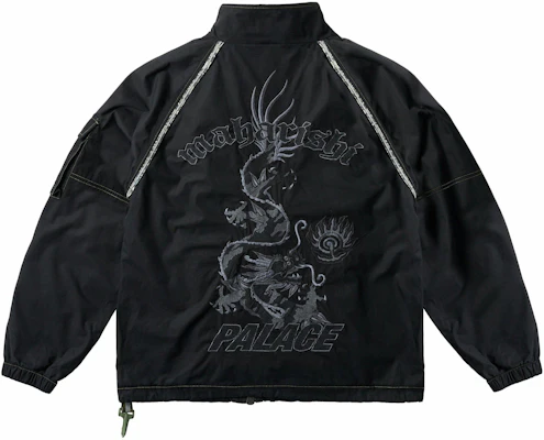 Jaket Zip-Up Bersulam PALACE x Maharishi Unisex Fit. S25-6118-BLA Sizing Jaket Zip-Up Bersulam PALACE x Maharishi Unisex Fit. S25-6118-BLA
