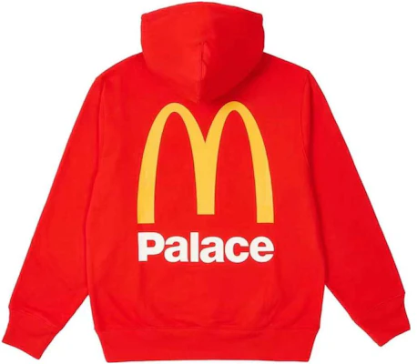 PALACE x McDonald's FW23 Hoodie Unisex - Large Logo, Solid Color, Drawstring Pullover. P25TS337 Purchase PALACE x McDonald's FW23 Hoodie Unisex - Large Logo, Solid Color, Drawstring Pullover. P25TS337