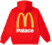 Purchase PALACE x McDonald's FW23 Hoodie Unisex - Large Logo, Solid Color, Drawstring Pullover. P25TS337