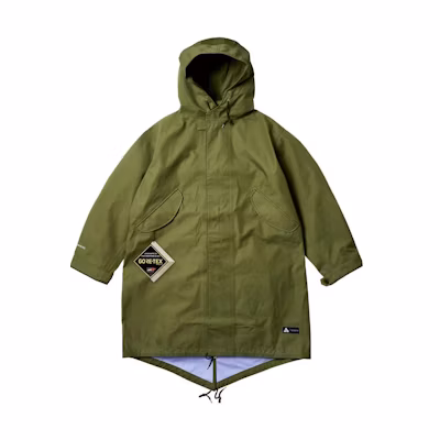 PALACE NANAMICA FW23 GORE-TEX Green Hooded Coat Unisex Jacket. SUBF359ESG