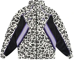 Palace x Needles FW24 Butterfly Embroidery Striped Zip Jacket Leopard White Unisex P27NDCS003 Palace x Needles FW24 Butterfly Embroidery Striped Zip Jacket Leopard White Unisex P27NDCS003