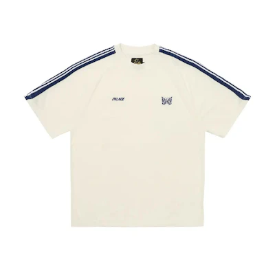 PALACE Needles FW24 Butterfly Logo Striped Shoulder Unisex T-Shirt. P27NDES004