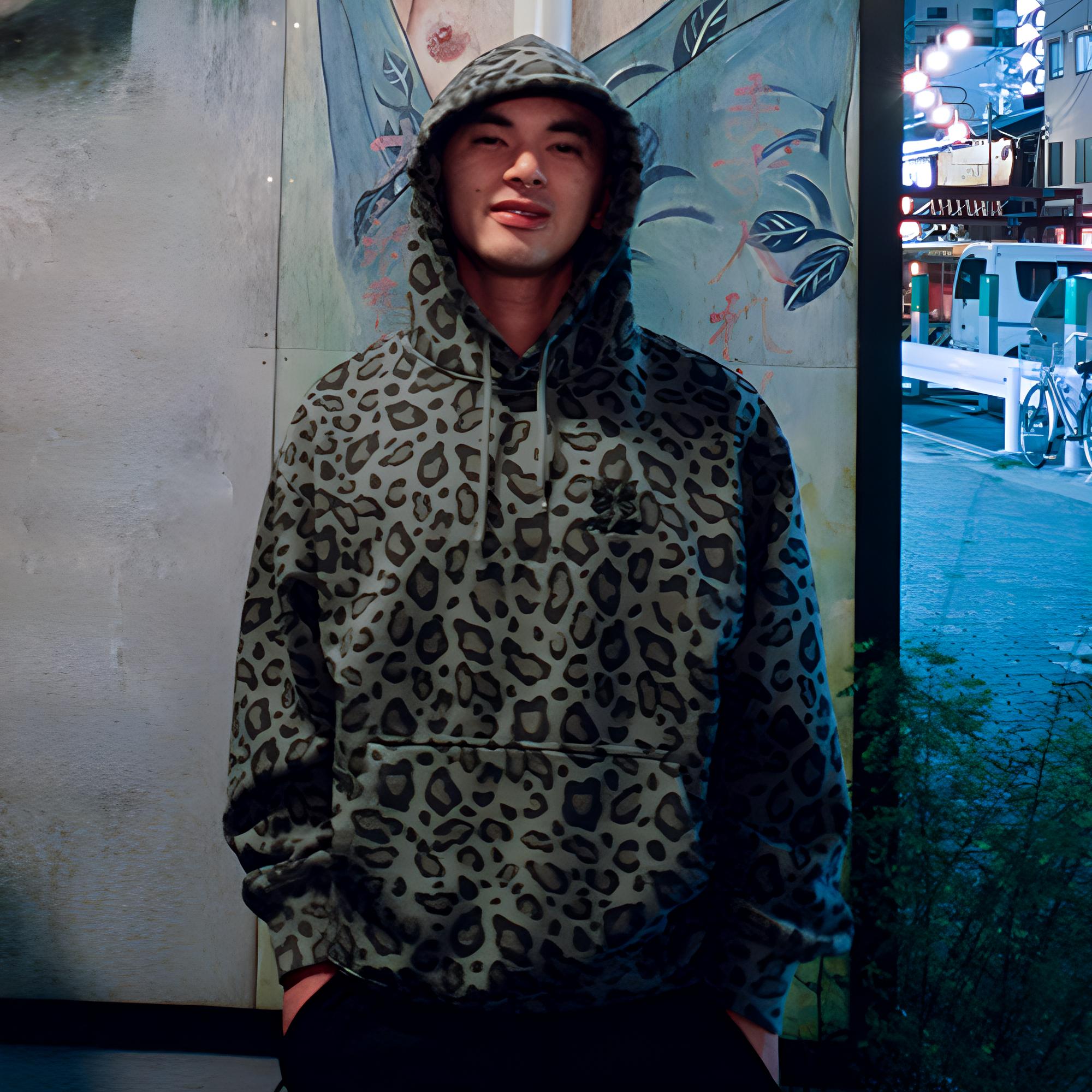 PALACE Needles FW24 Grey Hoodie with Back Butterfly Graphic & Kangaroo Pocket. P27NDCS004 圖 4