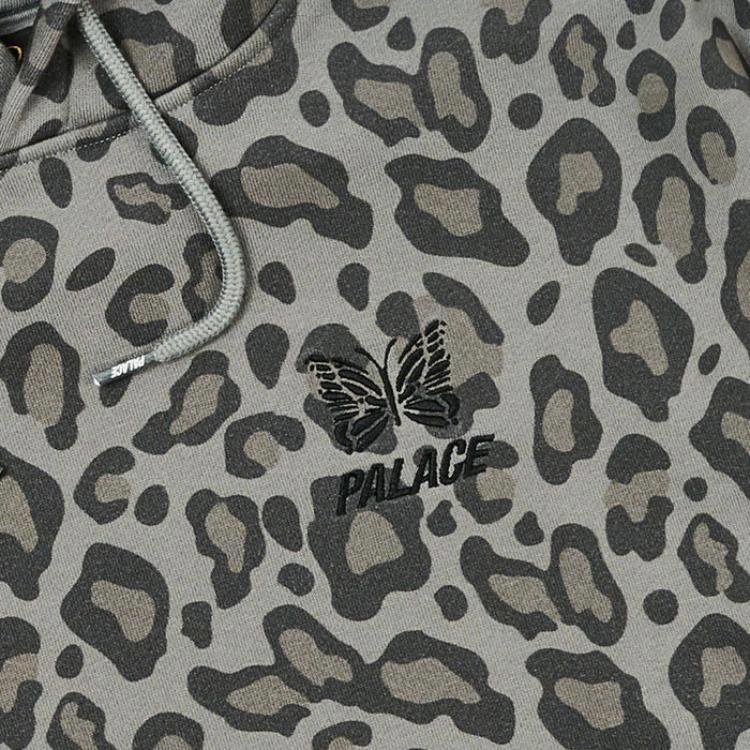 PALACE Needles FW24 Grey Hoodie with Back Butterfly Graphic & Kangaroo Pocket. P27NDCS004 圖 5