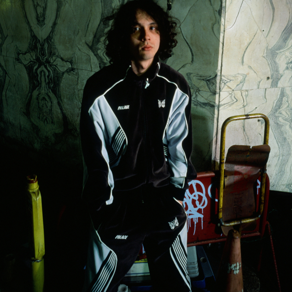 PALACE Needles FW24 Striped Zip Jacket with Butterfly Embroidery Black Unisex P27NDCS001 圖 4