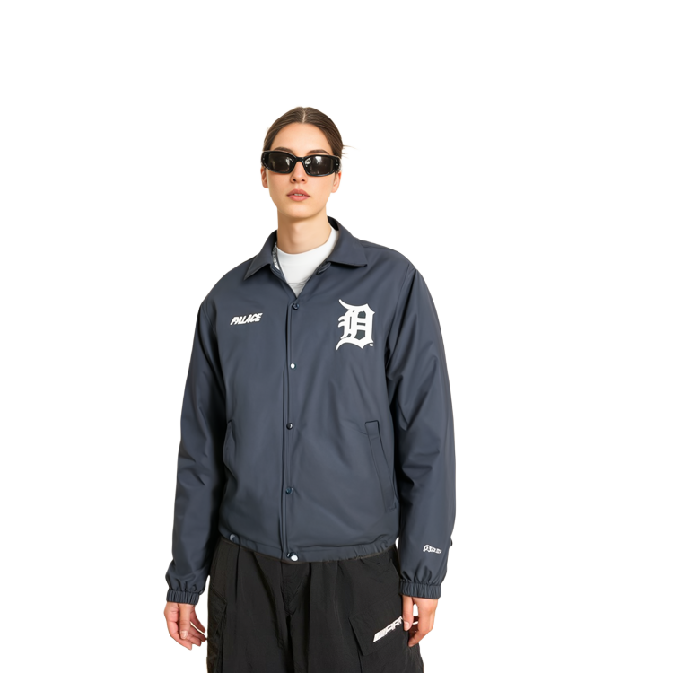 Sizing PALACE x New Era 底特律老虎教练夹克 海军蓝虎纹 男女款 蓝色 P21DNJK002