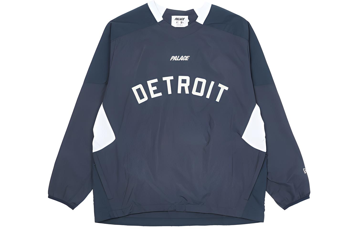 PALACE New Era Detroit Tigers Navy Logo Crewneck Long Sleeve Tee Men Blue P21DNSS005