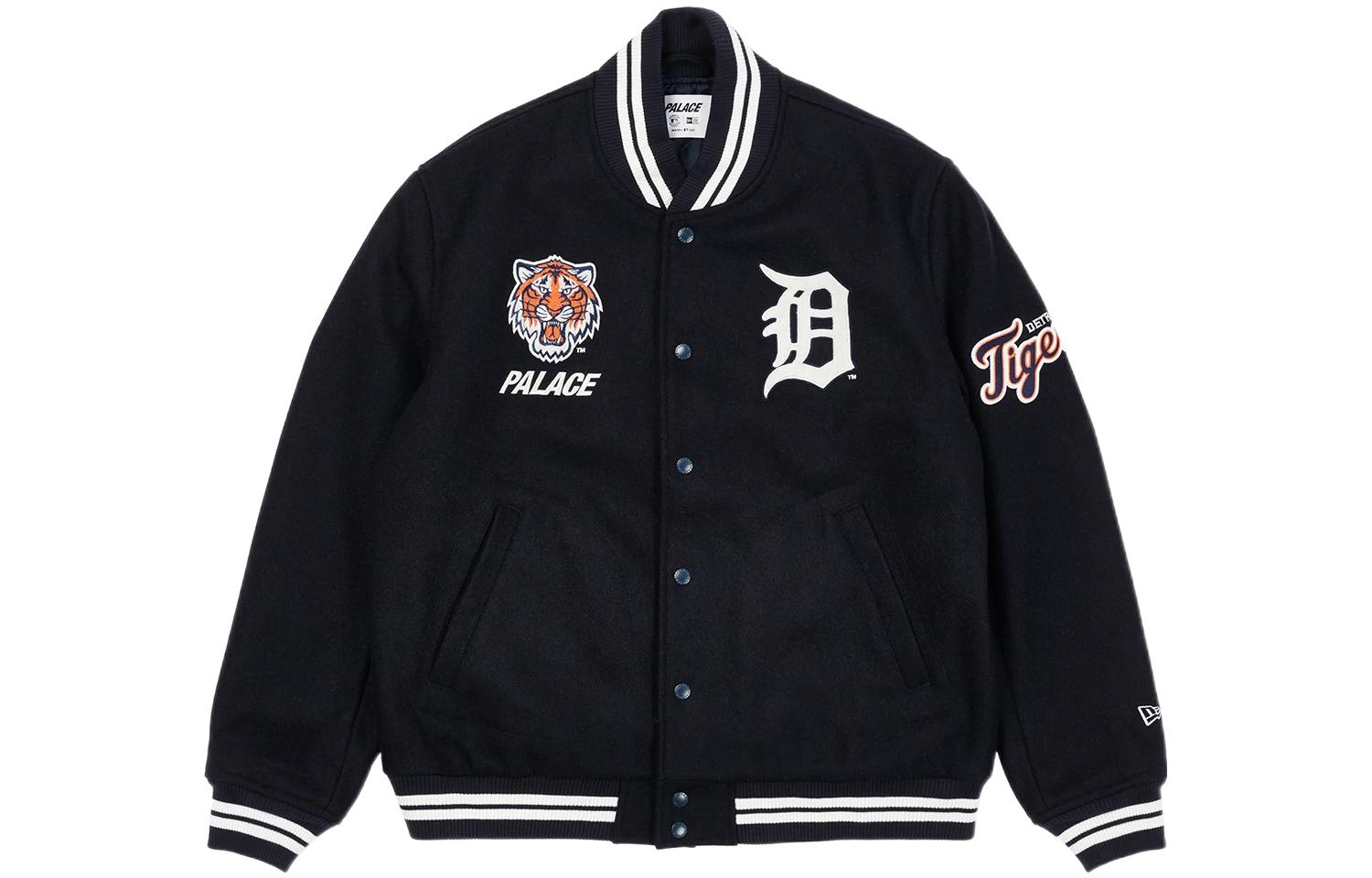 Palace x New Era Detroit Tigers Wool Stadium Jacket Navy Varsity Coat P21DNJK001