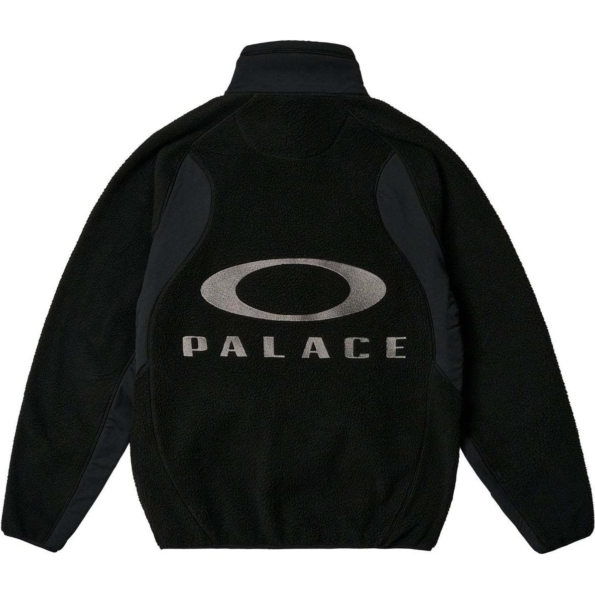 PALACE Oakley FW24 Black Fleece Zip Jacket with Logo Print Unisex. P27OKJK006 圖 2
