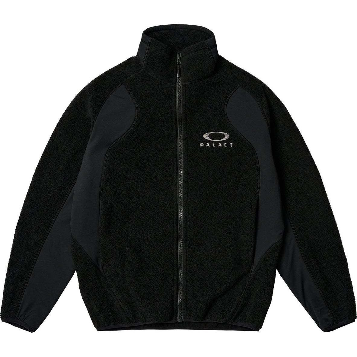 PALACE Oakley FW24 Black Fleece Zip Jacket with Logo Print Unisex. P27OKJK006 圖 3