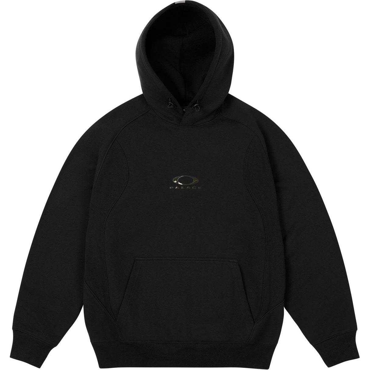 PALACE Oakley FW24 Black Kangaroo Pocket Logo Print Hoodie Unisex. P27OKCS002 圖 2