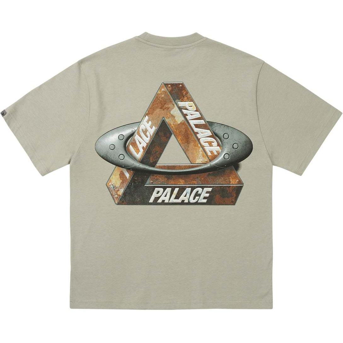 Order PALACE x Oakley FW24棕色标志图案男女款舒适圆领T恤。 P27OKES003