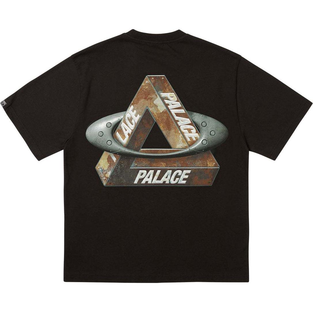 PALACE x Oakley FW24 Logo Print Unisex Black T-Shirt Comfortable Casual Wear P27OKES006