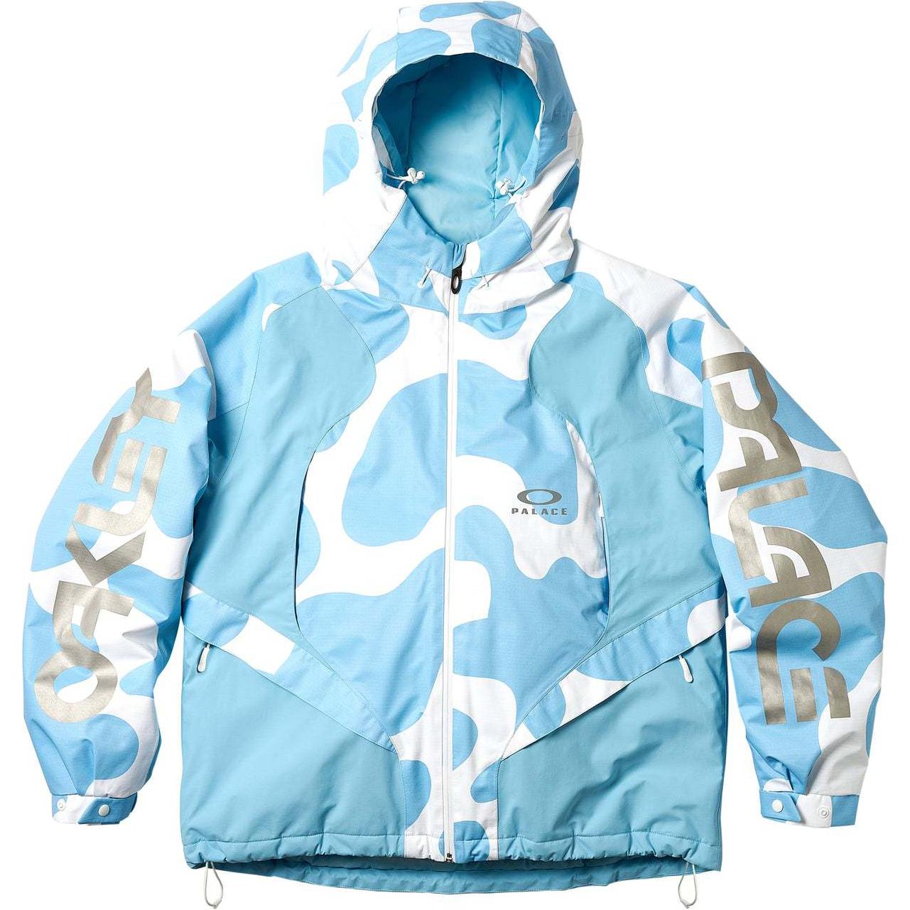 PALACE x Oakley FW24 Snow Jacket Blue - Logo Hooded Multicolor Ski Jacket Unisex. P27OKJK004