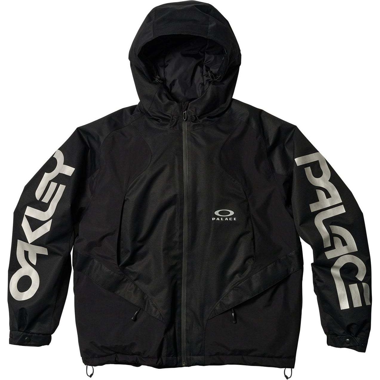 PALACE x Oakley FW24 Snow Jacket Cloud Black Unisex Casual Ski Zip Hoodie. P27OKJK003