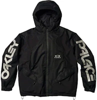 PALACE x Oakley FW24 Snow Jacket Cloud Black Unisex Casual Ski Zip Hoodie. P27OKJK003 PALACE x Oakley FW24 Snow Jacket Cloud Black Unisex Casual Ski Zip Hoodie. P27OKJK003