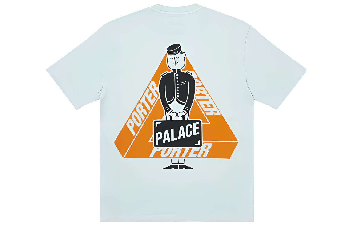 PALACE PORTER SS23 Cartoon Logo Print Tee Light Green Unisex Short Sleeve PAL-SS23-108
