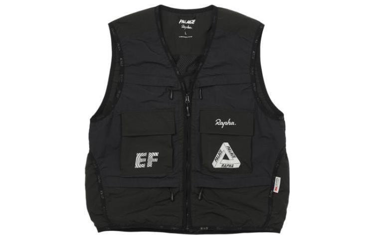 Buy PALACE x Rapha FW22 Black V-Neck Zip Letter Print Vest Unisex. AUG01