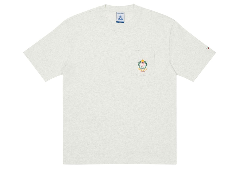 Palace x Reebok NPC Pocket T-Shirt Light Grey Marl