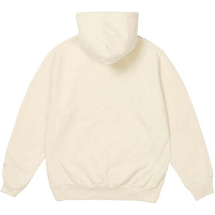 Palace Reebok SS24 Logo Print Beige Hoodie Unisex with Ribbed Hem & Cuffs P26RBKHD001 圖 3
