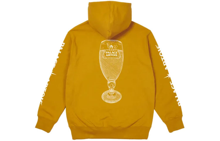 Palace x Stella Artois FW21 Logo Hoodie Unisex Yellow PLA-FW21-288