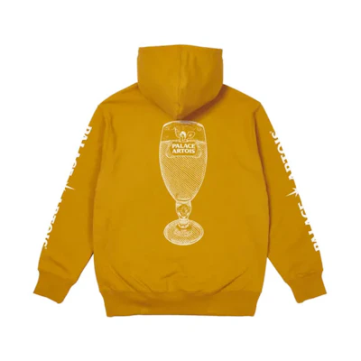 Palace Stella Artois FW21 Logo Hoodie Unisex Yellow PLA-FW21-288