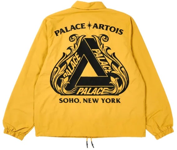 palace-x-stella-artois-fw-21-yellow-logo-print-coach-jacket-unisex-p21-stjk-003