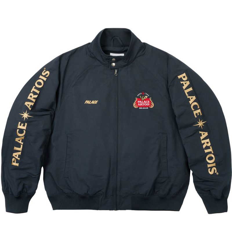 PALACE x Stella Artois SS24 Logo Zip-Up Jacket Unisex Black. P26STJK001