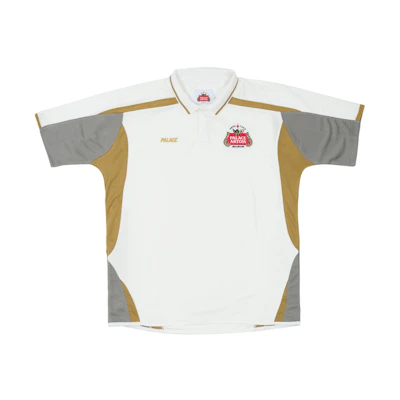 PALACE Stella Artois SS24 White Mesh Polo Shirt Unisex Casual Design. P26STES002