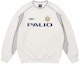 Lookbook PALACE x 엄브로 SS24 웜업 크루 컬러블록 로고 스웨트셔츠 화이트 유니섹스. P26UMCS131