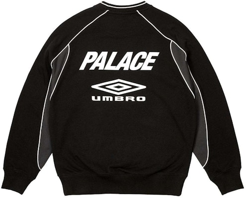 PALACE x Umbro SS24 拼接设计男女同款黑色套头卫衣 P26UMCS133 Buy PALACE x Umbro SS24 拼接设计男女同款黑色套头卫衣 P26UMCS133