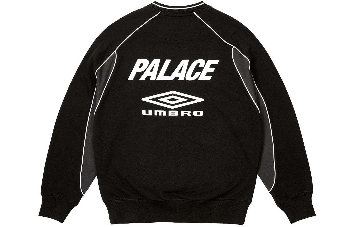 Order PALACE x Umbro SS24 拼接设计男女同款黑色套头卫衣 P26UMCS133
