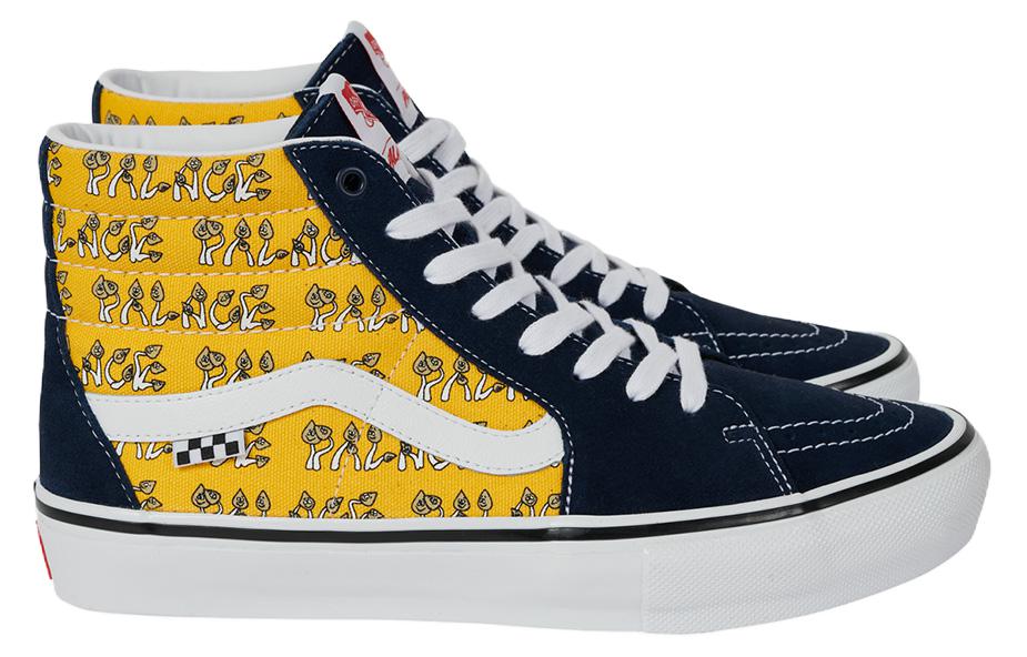 Lookbook Palace x Vans 滑板高帮 '蘑菇包 - 黄色' VN0A4BWBA8L