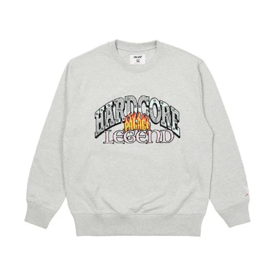 Palace WWE SS23 Flame Logo Pullover Hoodie Unisex Grey P22CW063