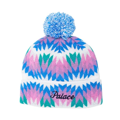Palace Zig Zag Beanie White