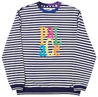 Palace Zig Zag Crew Navy/White Stripes Palace Zig Zag Crew Navy/White Stripes