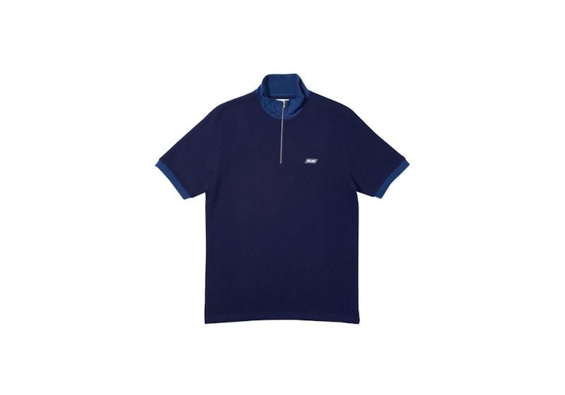 Palace Zipped Polo Navy